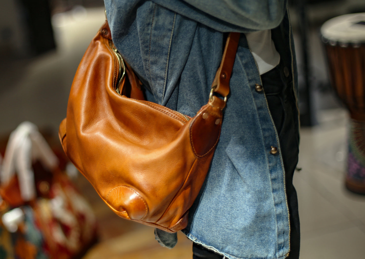 Women's Leather First Layer Korean Style Daily Simple Crossbody Bags