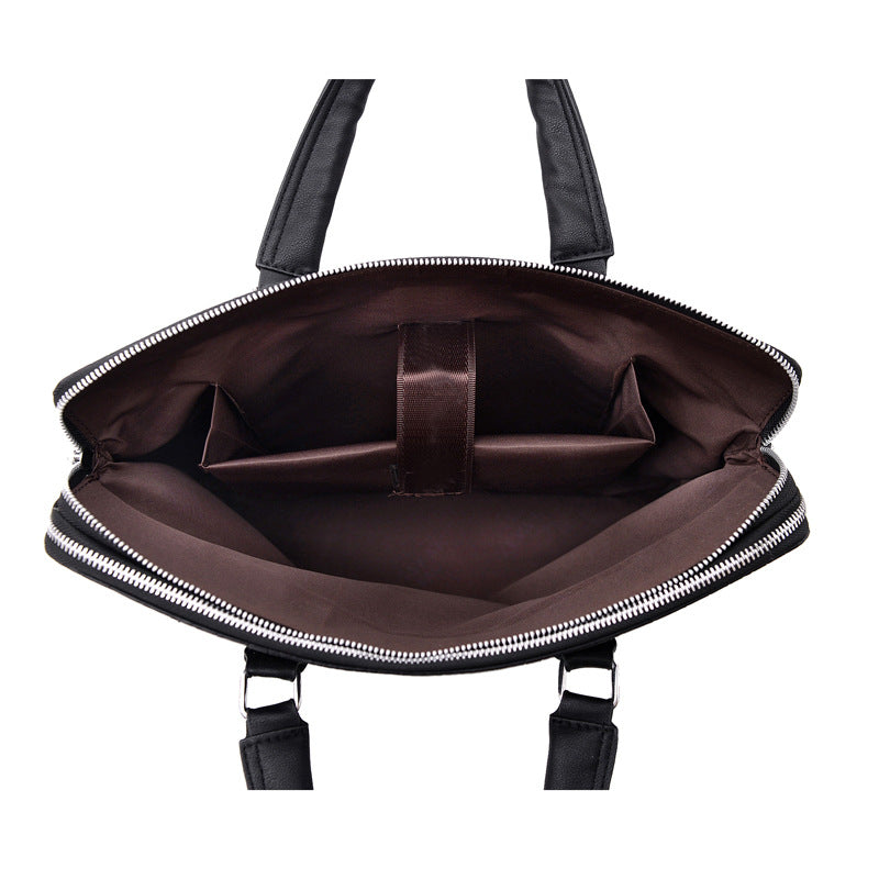 Men's Business File Fashion Crocodile Pattern Large Men's Handbags