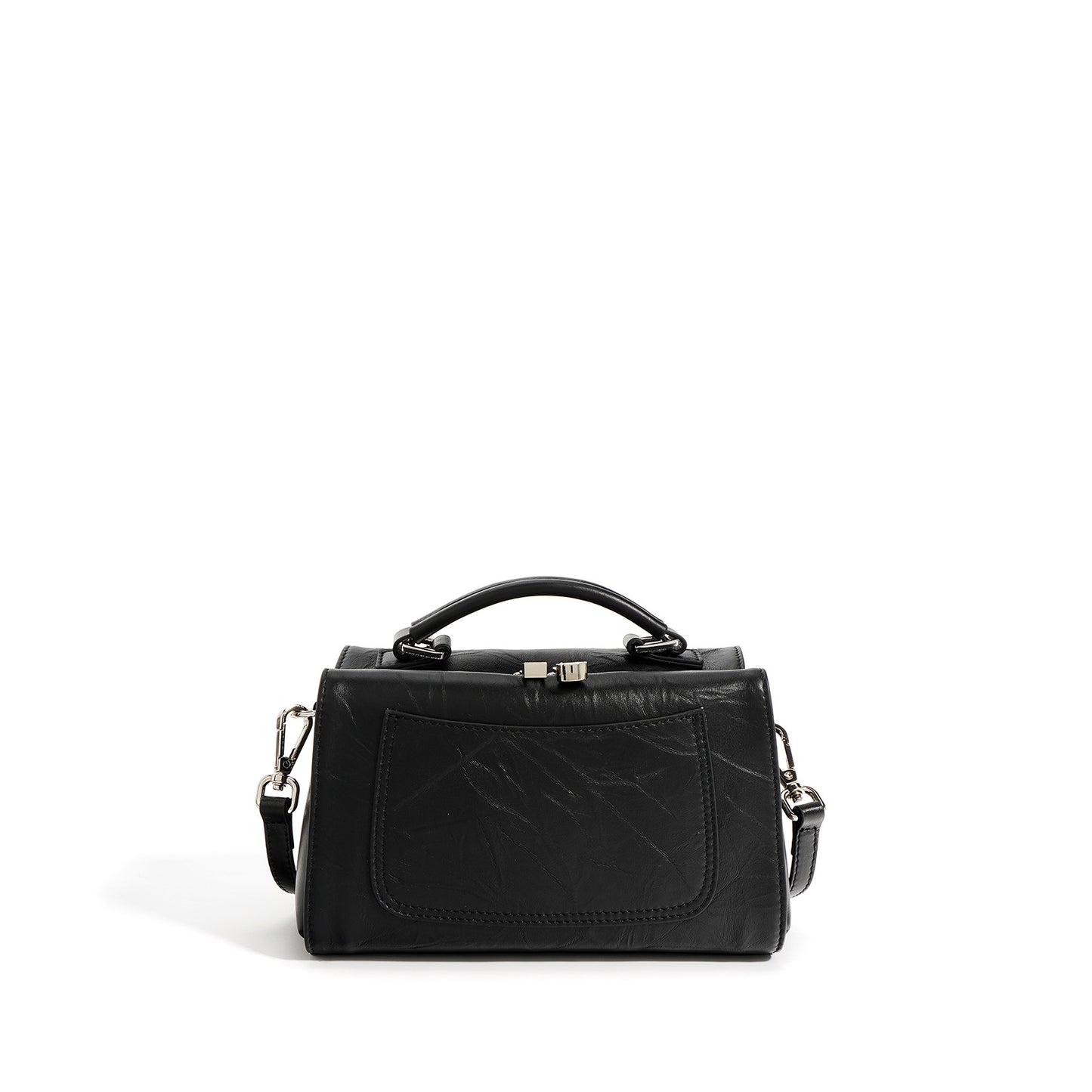 Layer Cowhide Box Genuine Leather Simple Shoulder Bags