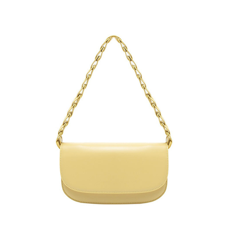 Women's Leather Underarm French Minority Cowhide Saddle Shoulder Bags