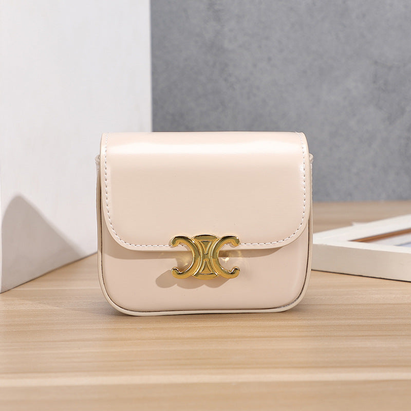 Spring Genuine Leather Arc Cute Mini Shoulder Bags