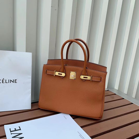 Women's First Layer Cowhide High-grade Large Capacity Handbags