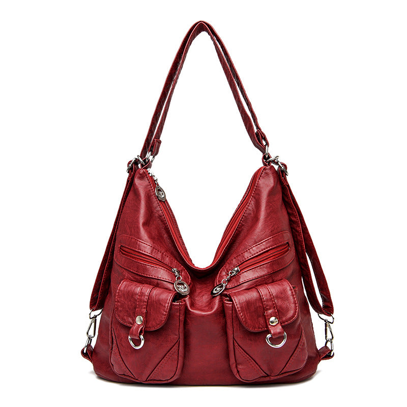 Women's Retro Soft Leather Large Capacity Shoulder Bags