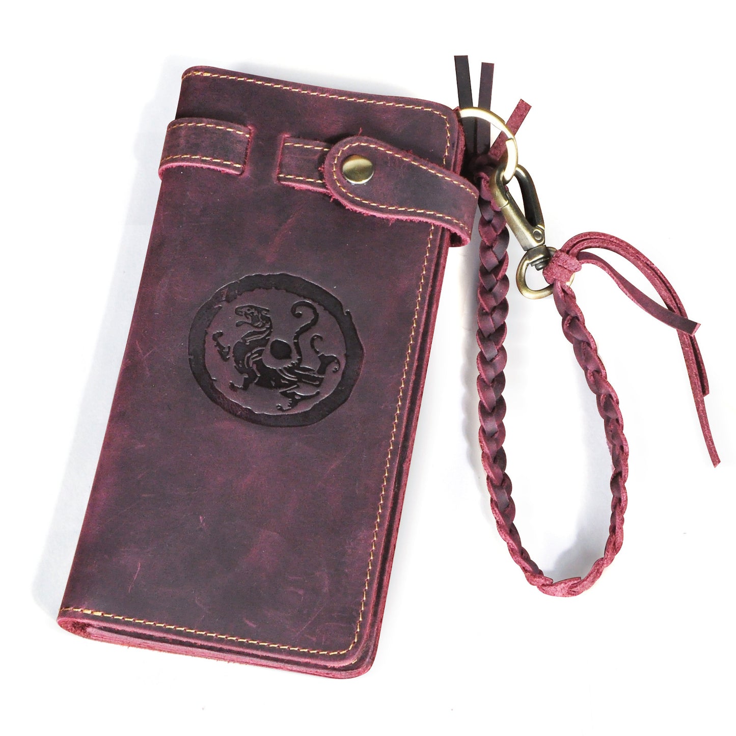 Men's Top Layer Crazy Horse Skin Cowhide Retro Long With Men's Wallets