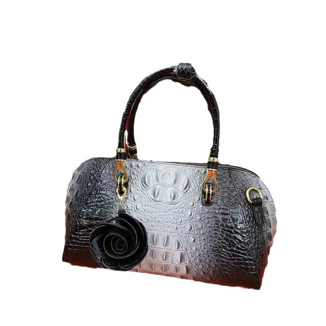 Women's Leather Crocodile Pattern High-grade Fashion Large Handbags