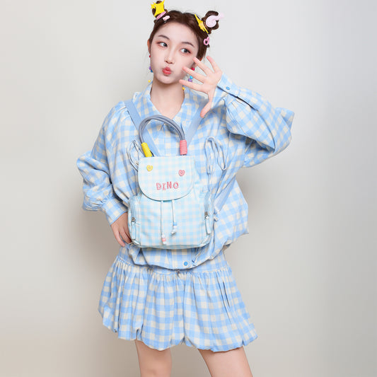 Elegant Checked Niche Sweet Cool Commuter Backpacks