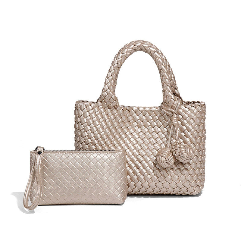 Women's Niche Woven Soft Leather Fashion Hand Handbags