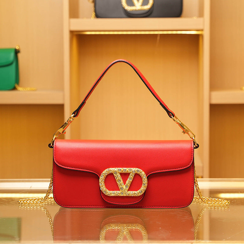 Rhinestone Chain Versatile Single Underarm High Crossbody Bags