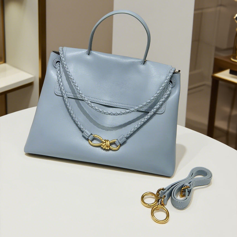 Cool Fashion Bow Gold Genuine Leather Buckle