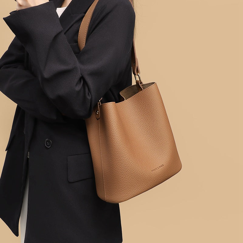 Women's Autumn Fashion Genuine Leather High Sense Large Bags