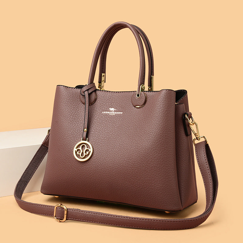 Women's Simple Fashion Large Capacity Soft Leather Handbags