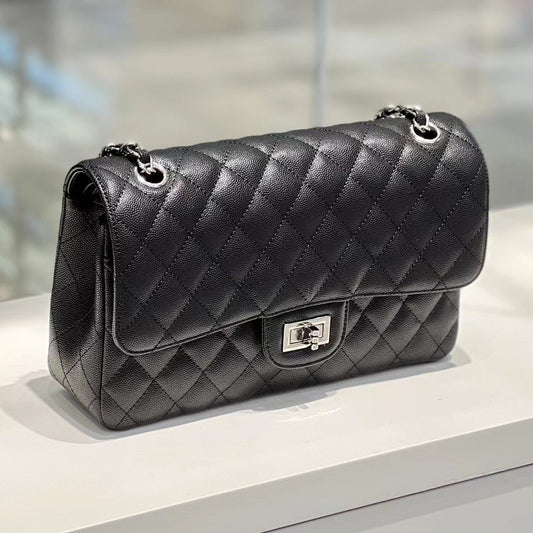 Women's Classic Style Caviar Calfskin Diamond Pattern Shoulder Bags
