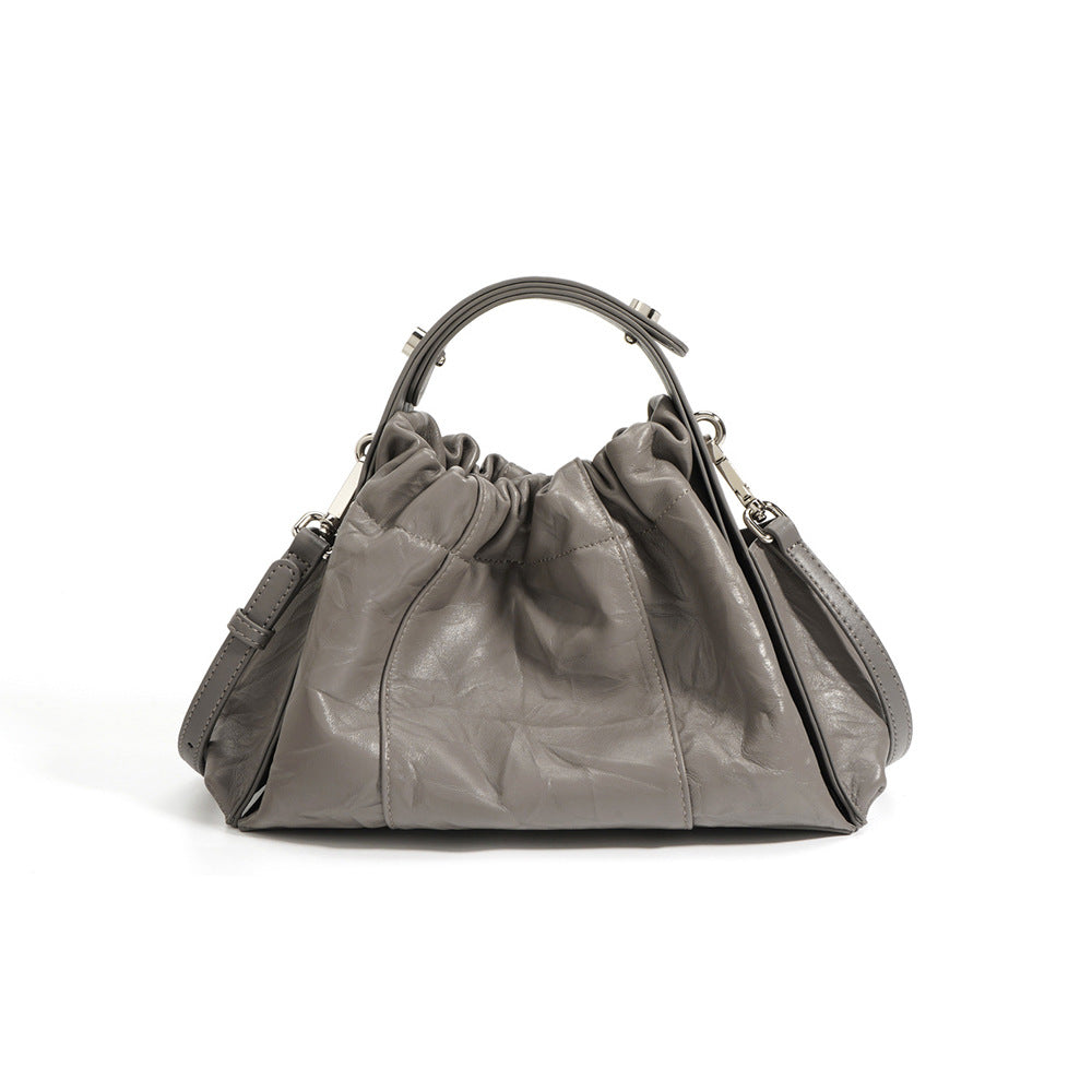 Women's Design Hand Grip Pattern Cowhide Classic Handbags