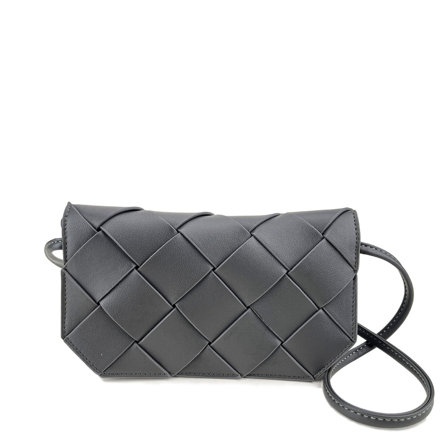 Women's Authentic Leather Weave Flip Woven Bags