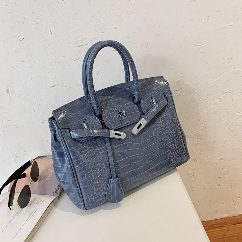 Women's Stylish Crocodile Pattern Fashionable Kelly Shoulder Bags