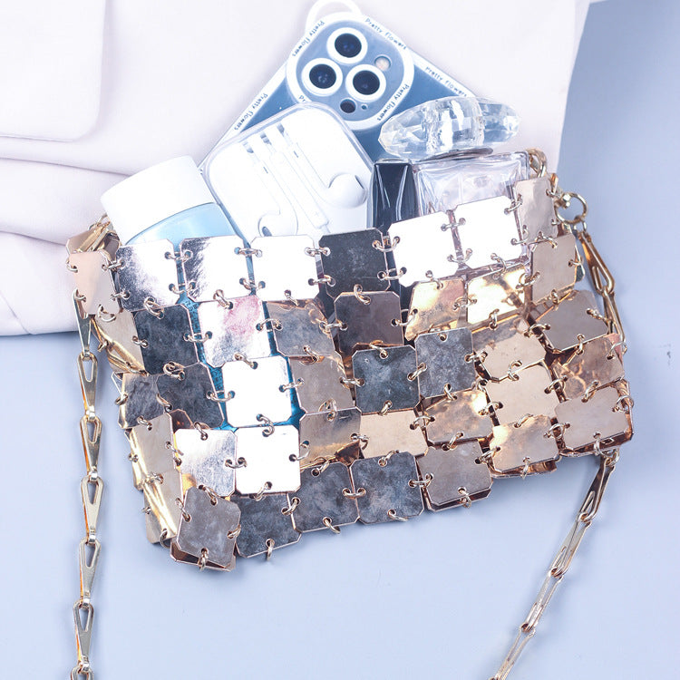 Gold Sier Color Sequins Large Future Crossbody Bags