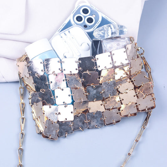 Gold Sier Color Sequins Large Future Crossbody Bags