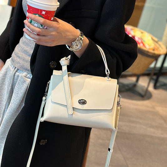 Women's Batch First Layer Cowhide Latch High-grade Shoulder Bags