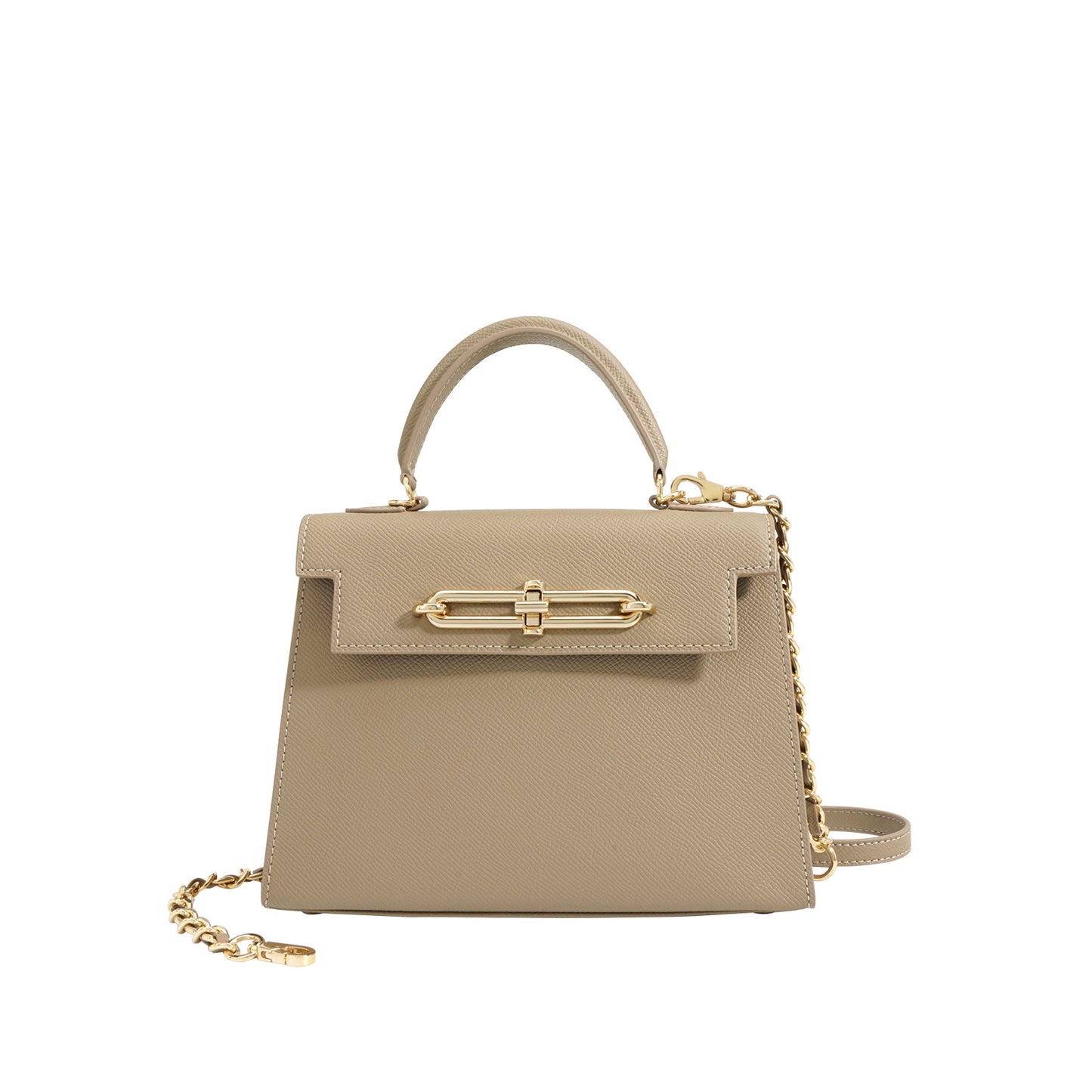 Women's Cowhide Medium Kelly Chain Flap Commuter Crossbody Bags