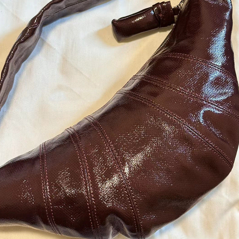 Graceful Croissant Songbag Genuine Leather Dumpling Crossbody Bags