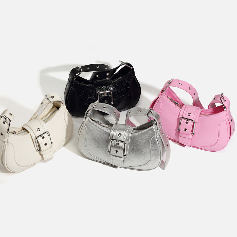 Women's Summer Design Texture Baguette Retro Underarm Crossbody Bags
