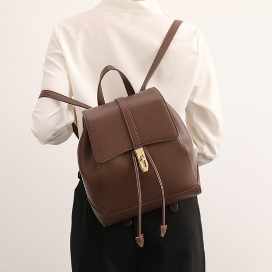 Women's Fashion Large Capacity Oily Leather Backpacks