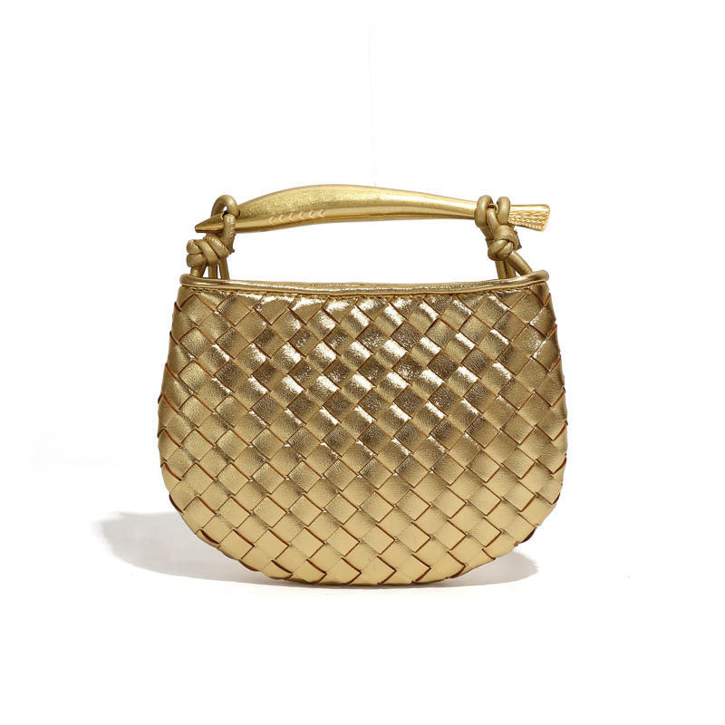 Women's Handmade Woven Fashion Leisure Mini Dumpling Crossbody Bags