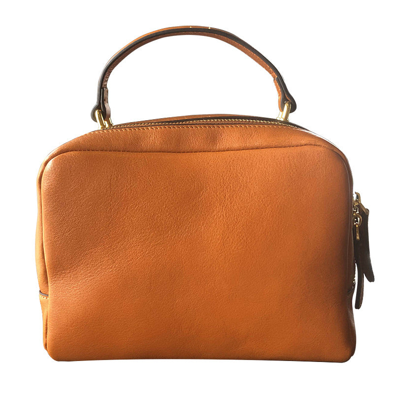 Women's Tanning Cowhide Retro Easy Matching Fashion Handbags