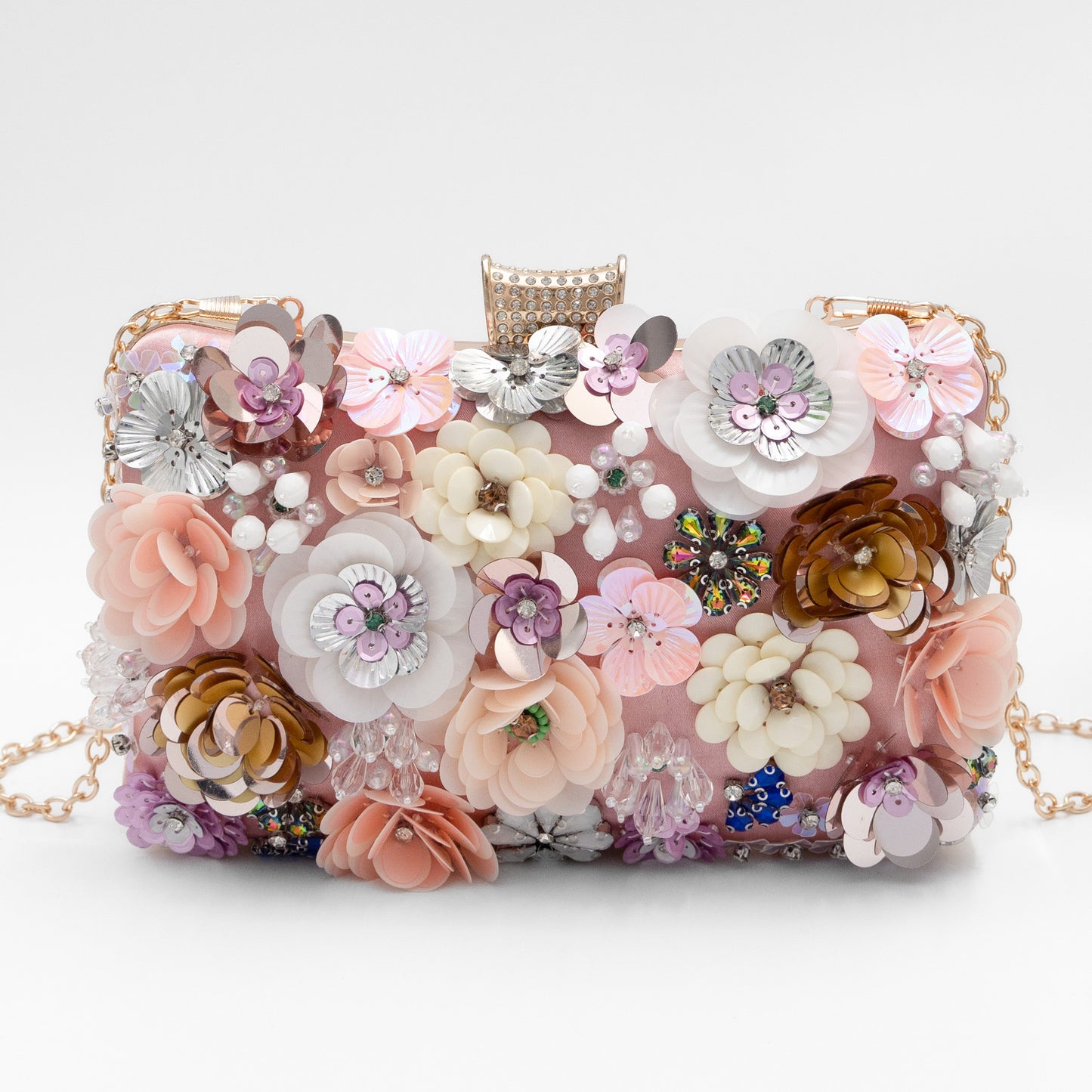 Kai Colorful Crystals Sequin Flower Dinner Hand Carrying Cheongsam Evening Bags