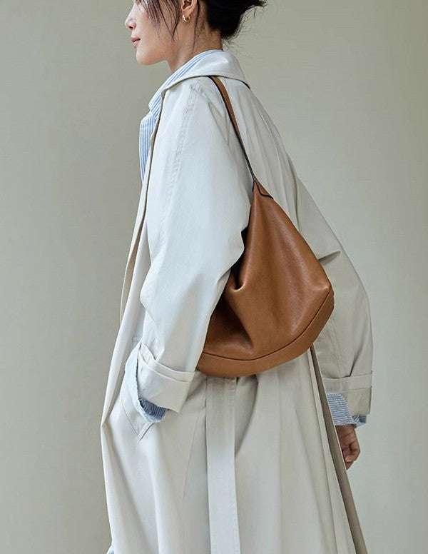 Women's Vegetable Tanning Leather Underarm Classic Commuter Armpit Bags