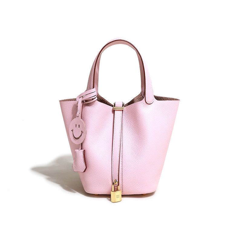 Women's Vegetable Basket Genuine Leather Niche Advanced Mother Handbags