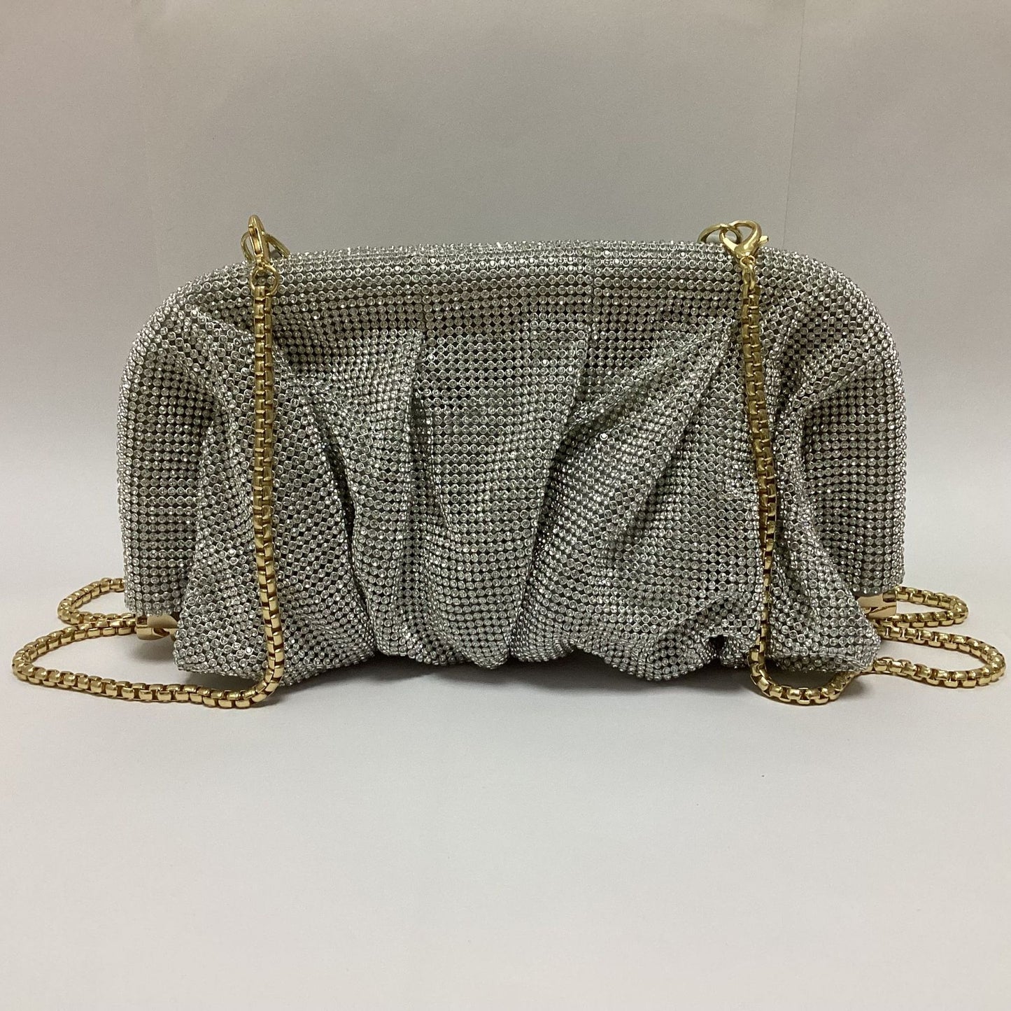 Women's Shiny Diamond Cloud Dumpling Dinner Rhinestone Crossbody Bags