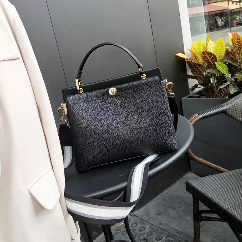 Women's Contrast Color Versatile Large Capacity Top Handbags