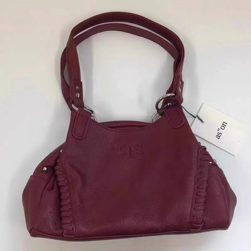 Unique Elegant Hobo Leather Motorcycle Underarm Backpacks