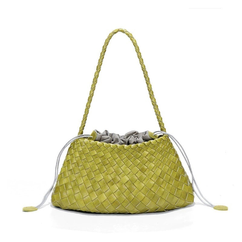 Women's French Fashion Hand-woven Portable Vegetable Basket Bags