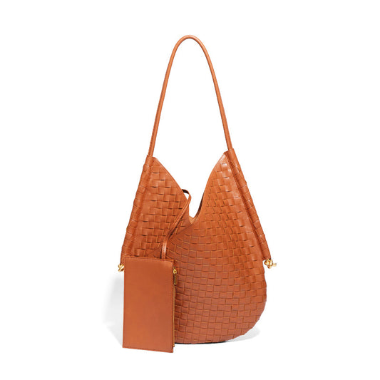 Women's Retro Large Capacity Son Mother Hand-woven Shoulder Bags