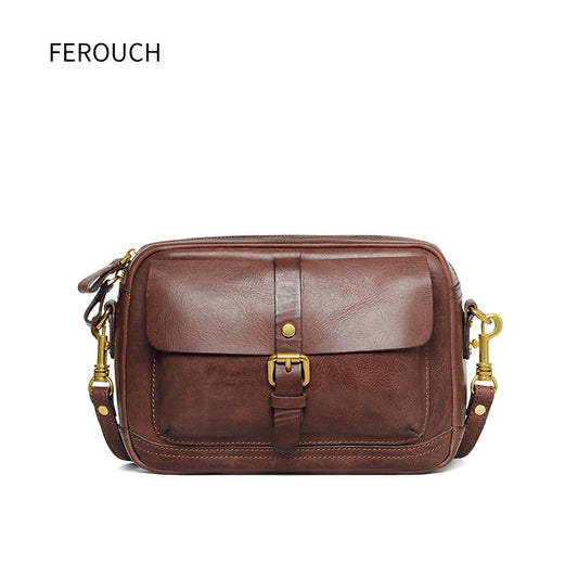 Women's Retro Korean Style Western Soft Leather Crossbody Bags