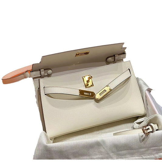 Women's Kelly Underarm Leather Goat Pattern Niche Shoulder Bags