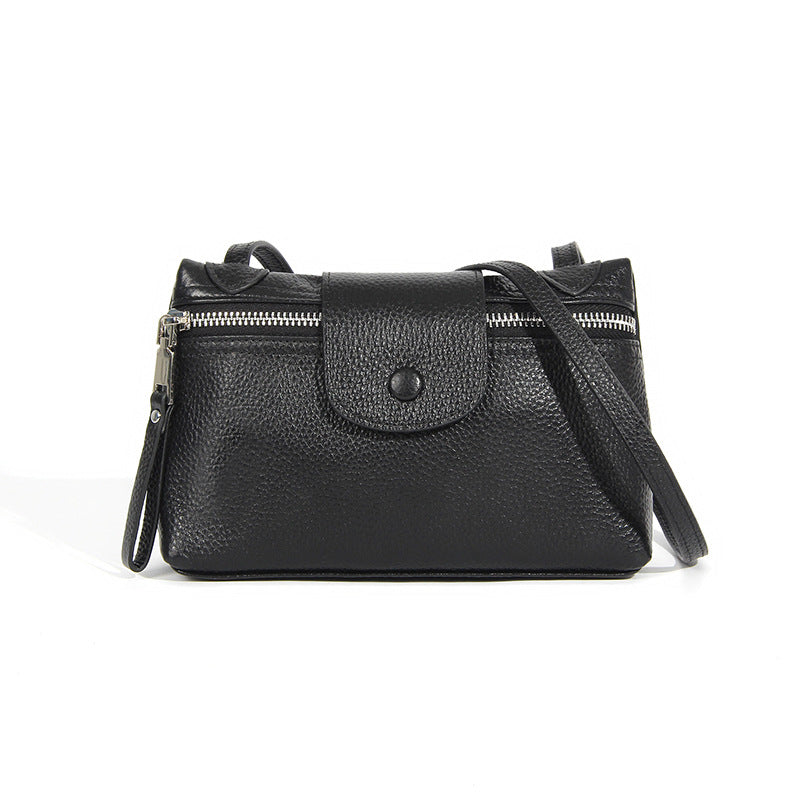 Women's Layer Cowhide Summer Simple Design High Sense Crossbody Bags