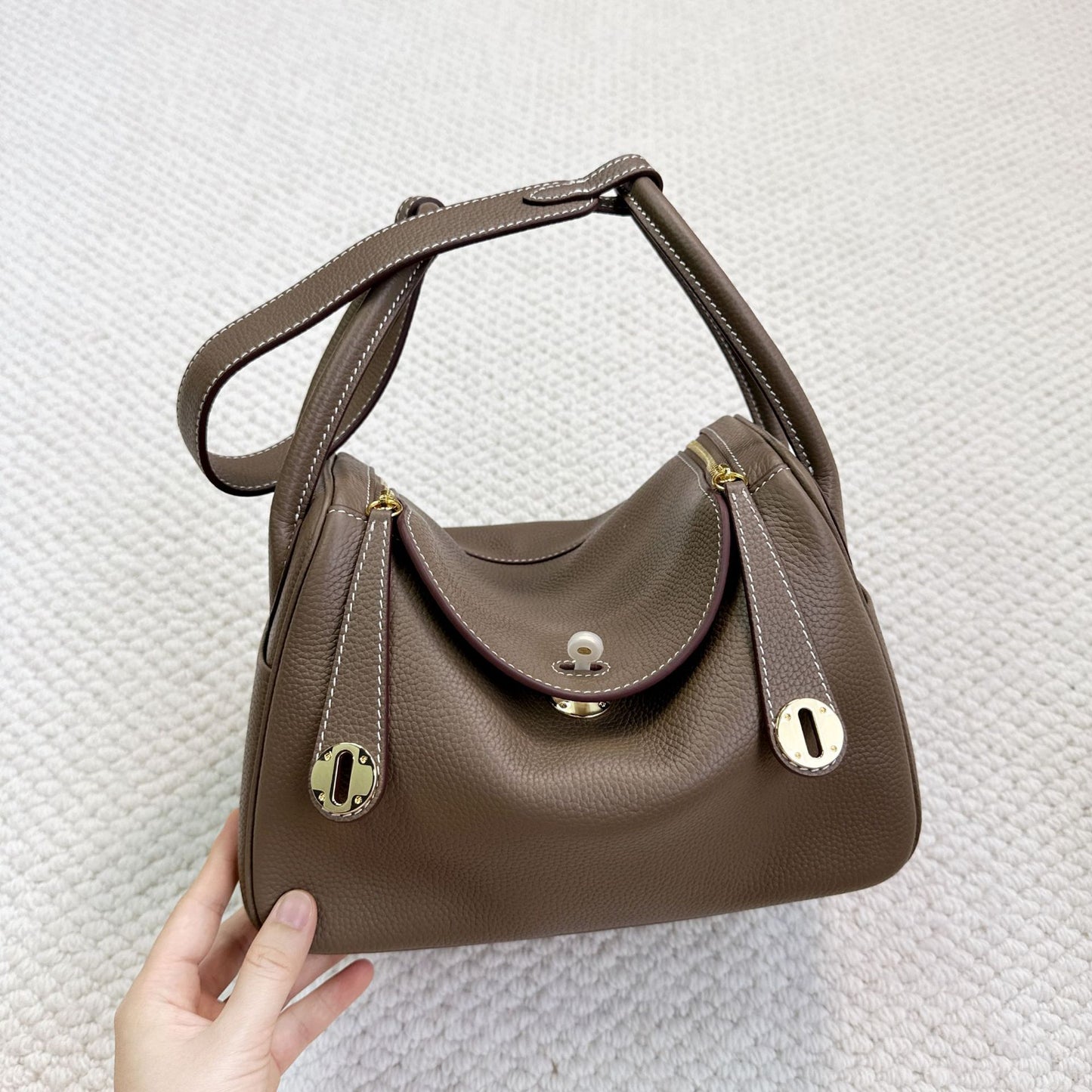 Women's First Layer Cowhide Lindy Large Capacity Bags