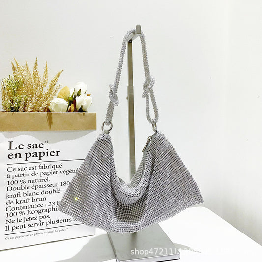 Women's Handmade Crystal Banquet Rhinestone Dinner Underarm Evening Bags