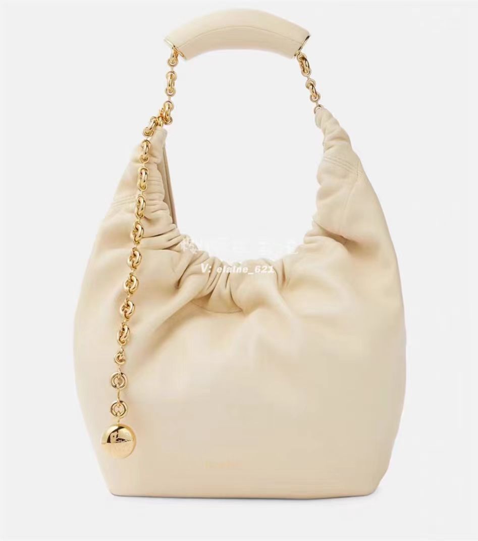 Women's Genuine Leather Soft Cowhide Donut Chain Shoulder Bags