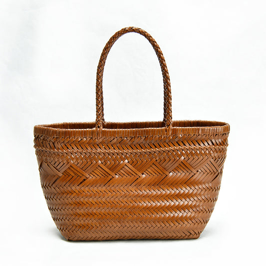 Women's French Woven Vegetable Basket Genuine Handbags