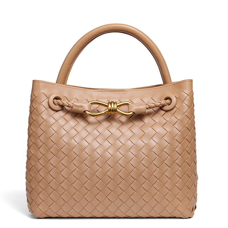 Women's Hand-woven Light Luxury Grid Butterfly Decorative Handbags