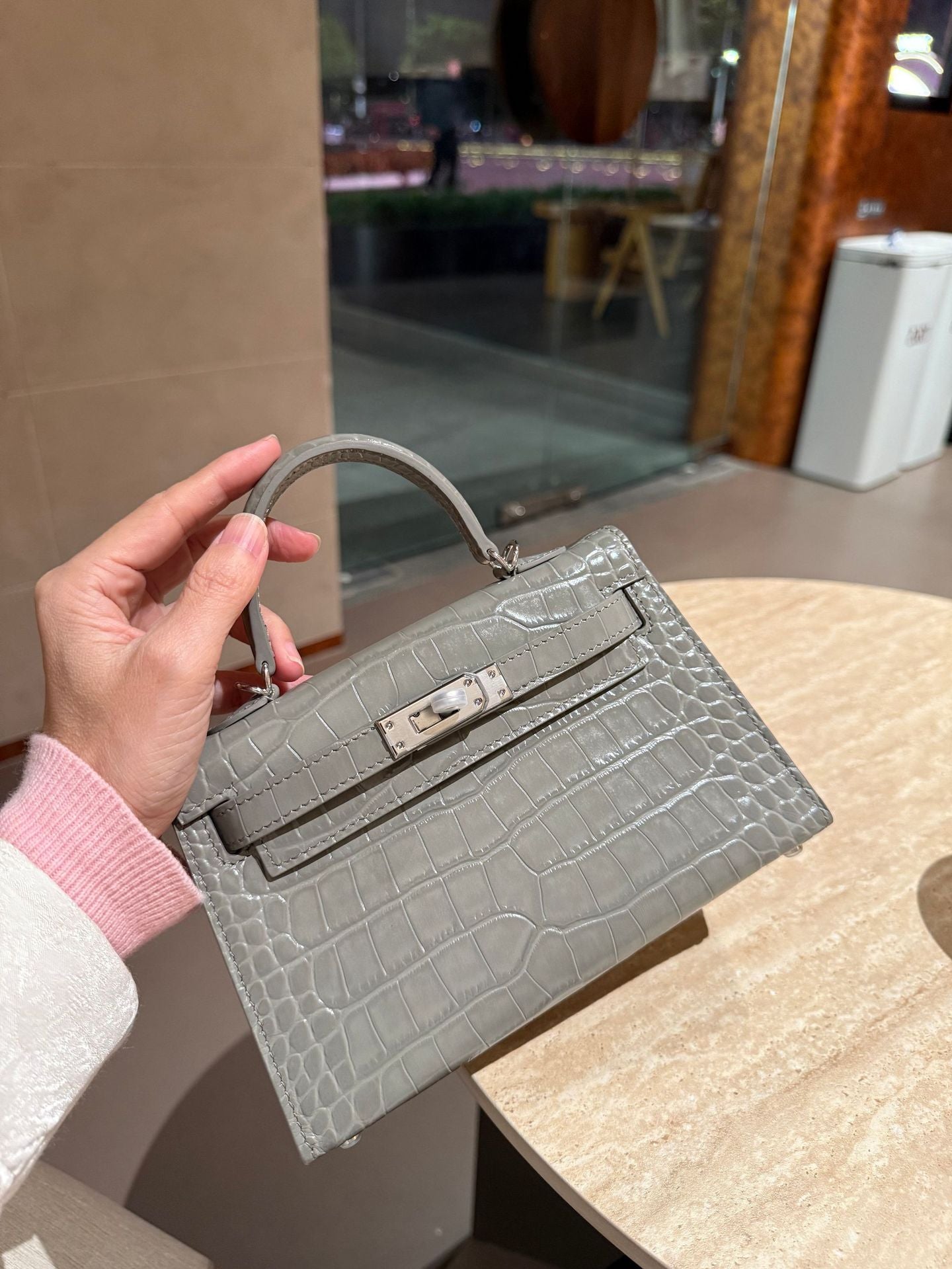 Texture First Layer Crocodile Pattern Versatile Cowhide Second Generation Shoulder Bags