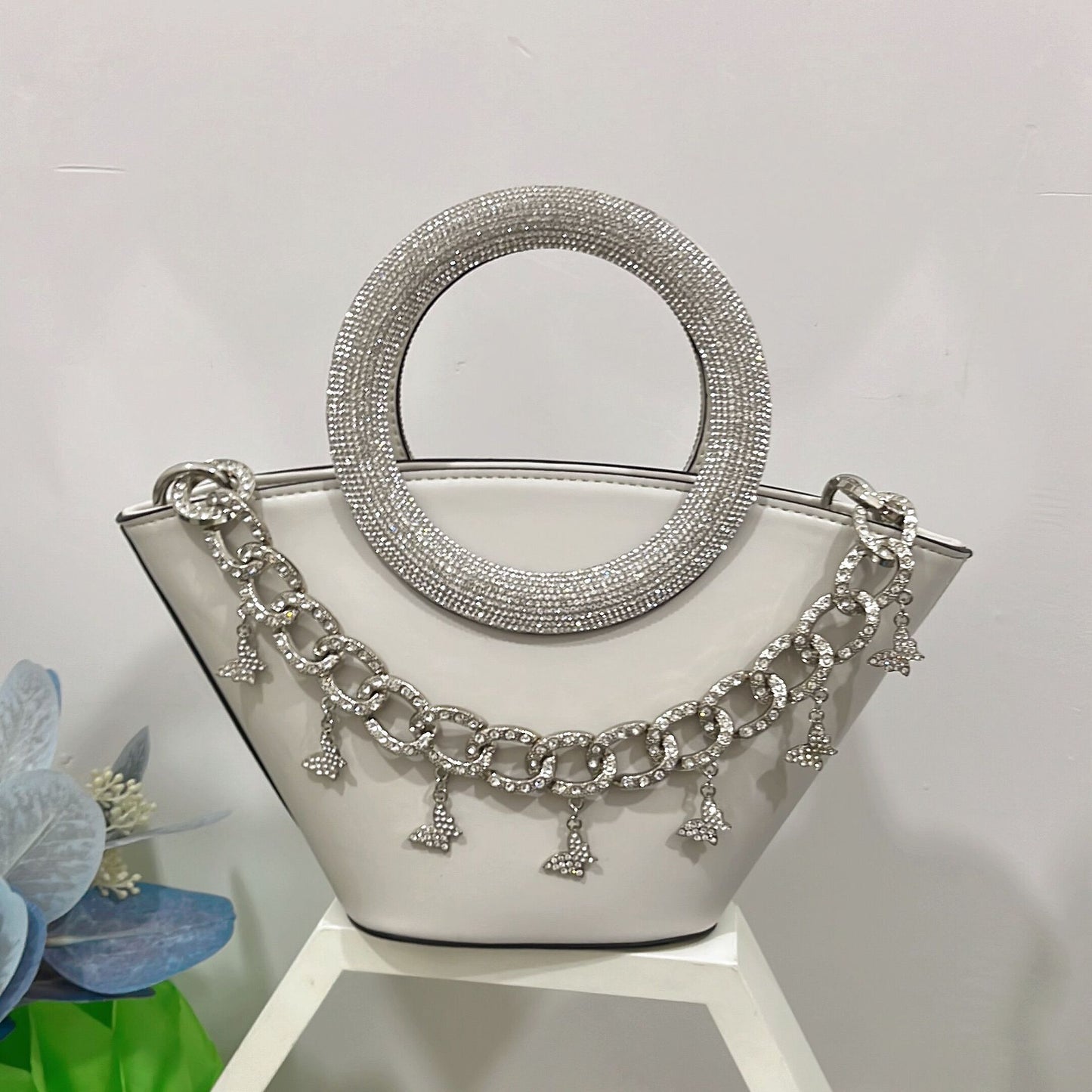 Cool Comfortable Diamond Round Portable Basket Crossbody Bags