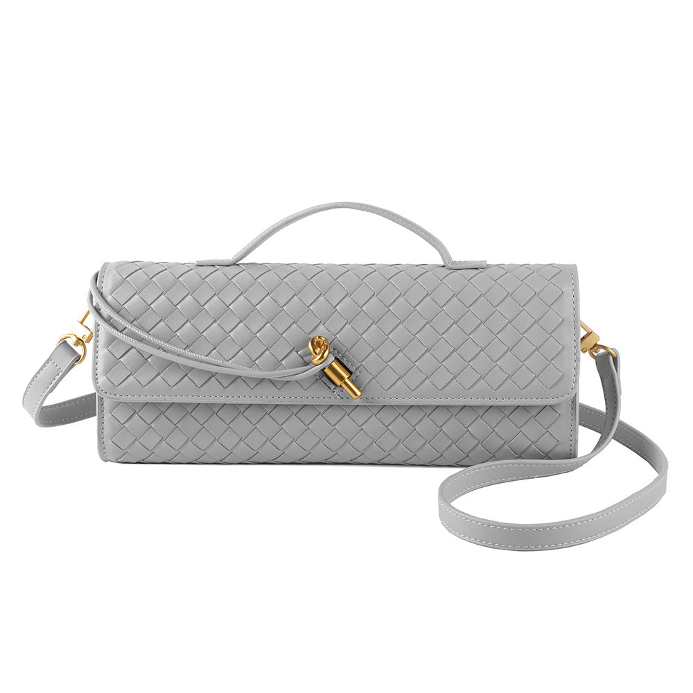 Popular Woven Dinner Baguette File Horizontal Handbags
