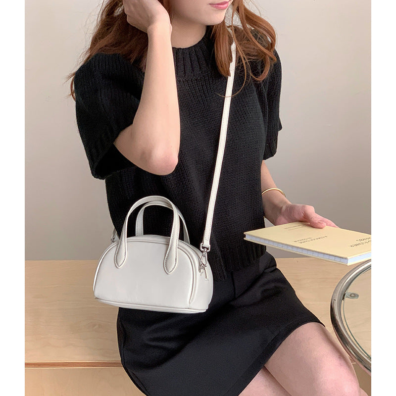 Style Niche Retro Portable Real Cowhide Bags