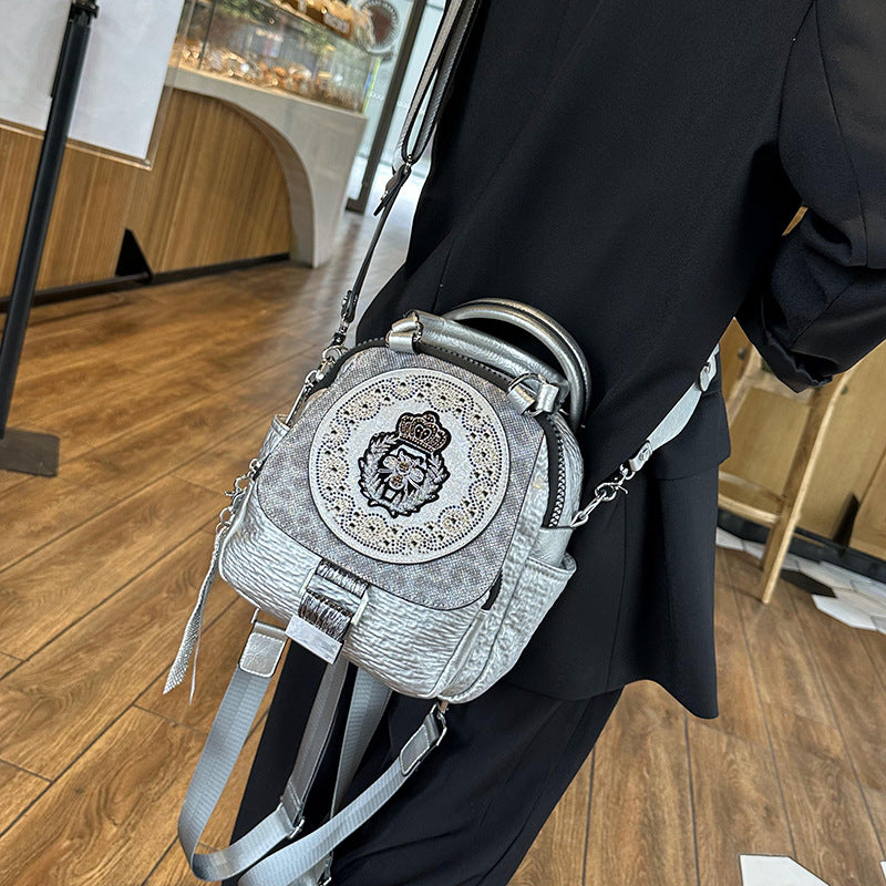 Women's High-grade Western Style Fashion Trendy Genuine Backpacks