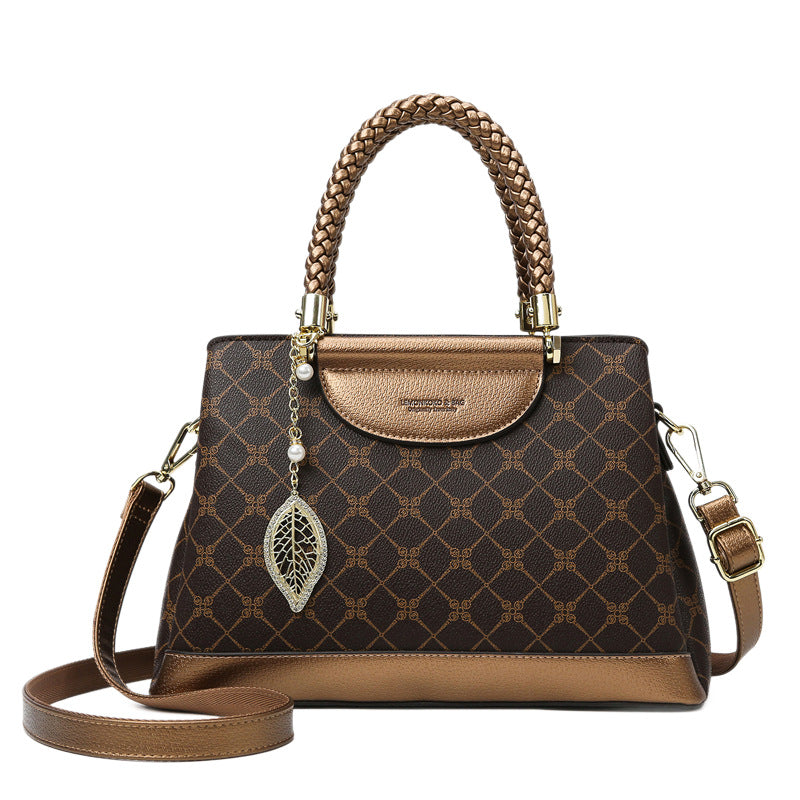 Women's Fashion Printing Large Capacity Totes High-grade Contrast Handbags